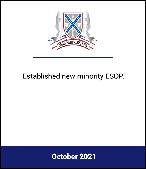 Investment Management Firm’s Core Values and Fiscal Efficiency Goals Lead to Formation of Minority ESOP