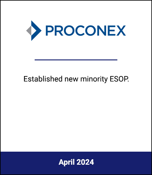 Technically Specialized Business Values Dedicated Professionals and Becomes Minority-Owned ESOP