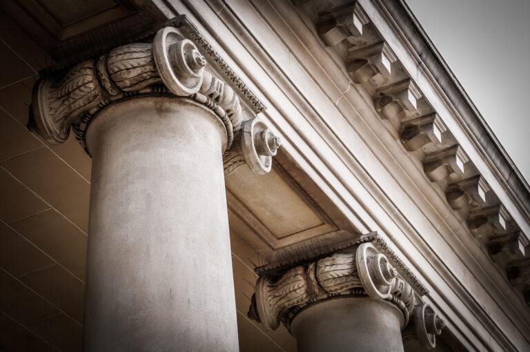 columns of historic building