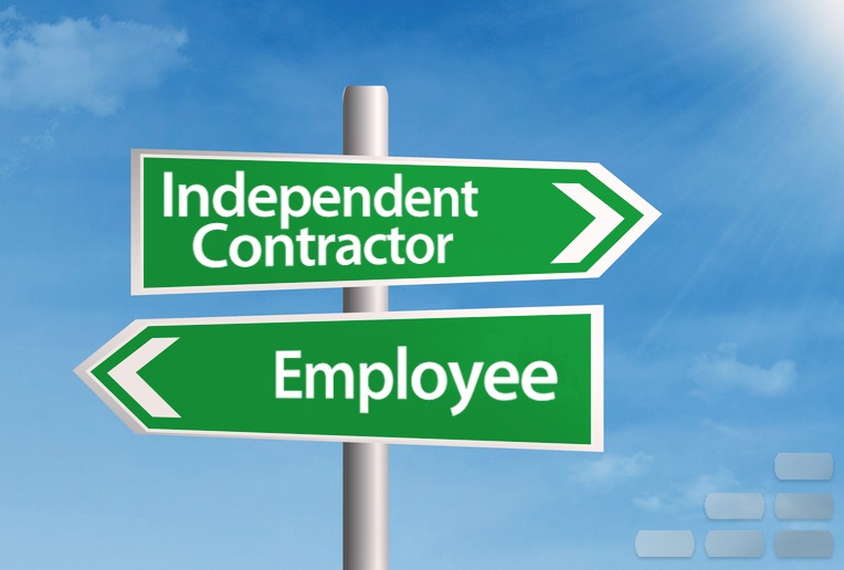 independent contractor or employee road sign