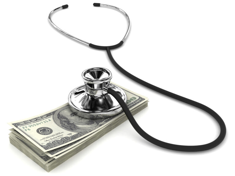 stethoscope and money