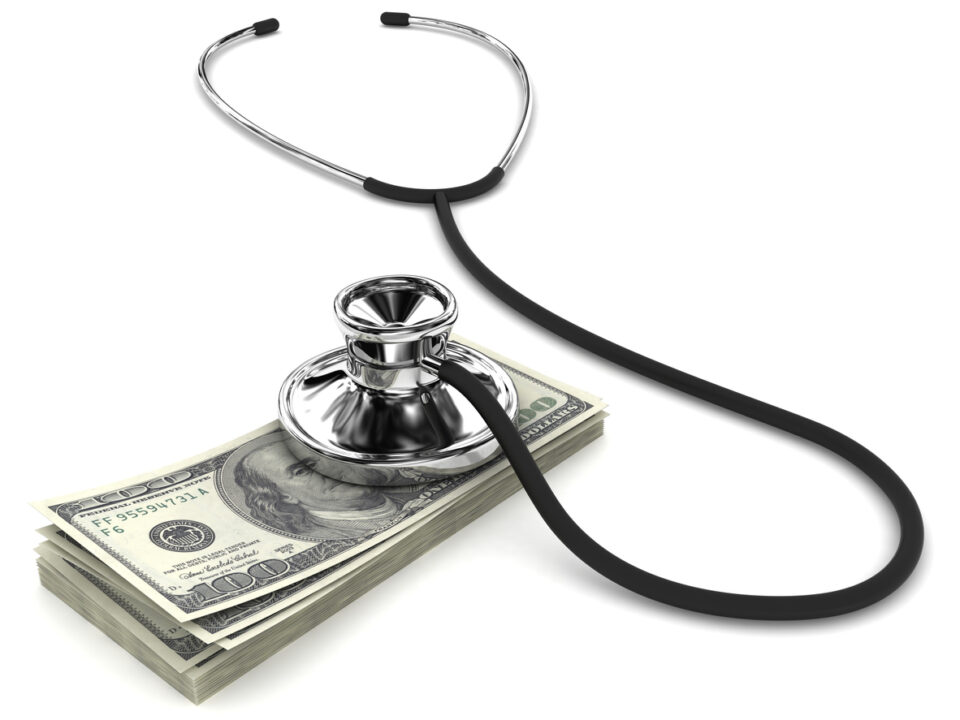 stethoscope and money